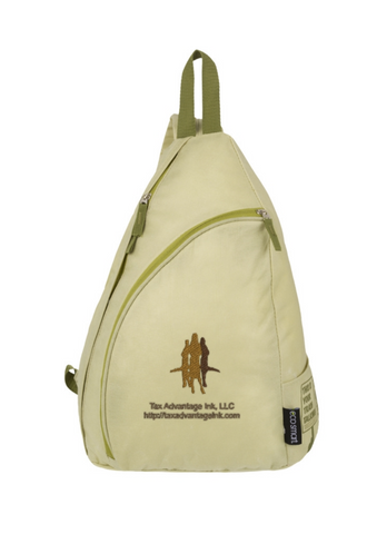 Trash Talking recycled sling backpack